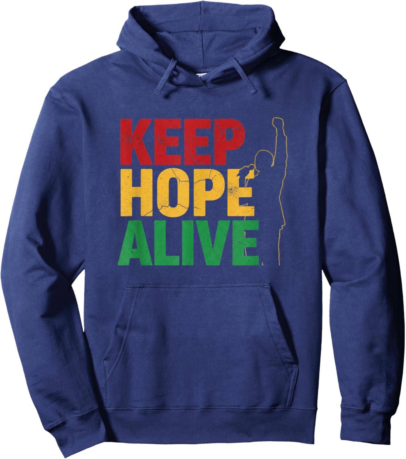 Keep Hope Alive Bold Quote Optimism Resilience Inspiration Hoodie - Hoodie | Navy
