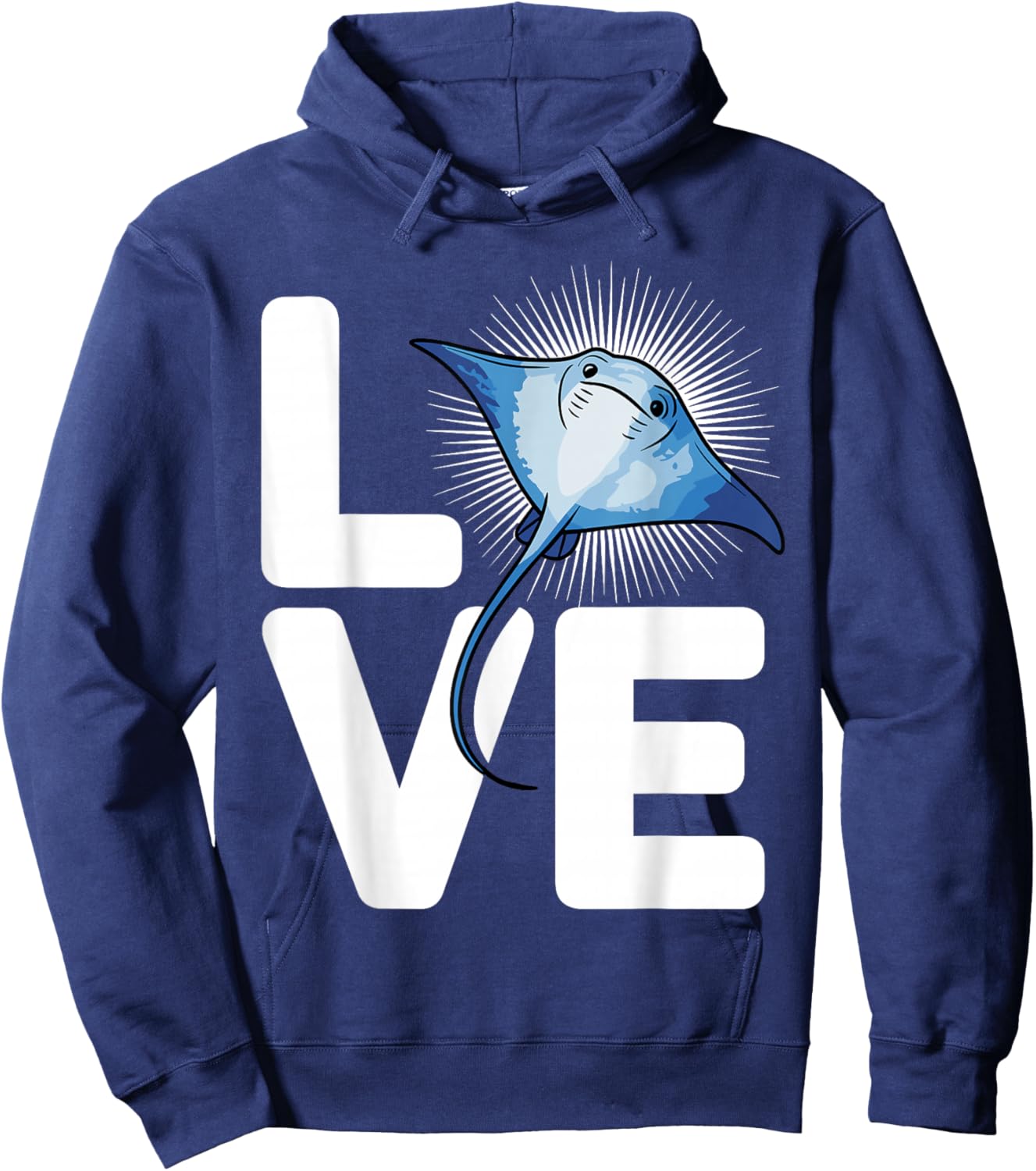 Best Stingray Design Women Kids Fish Sting Ray Lover Hoodie - Hoodie | Navy