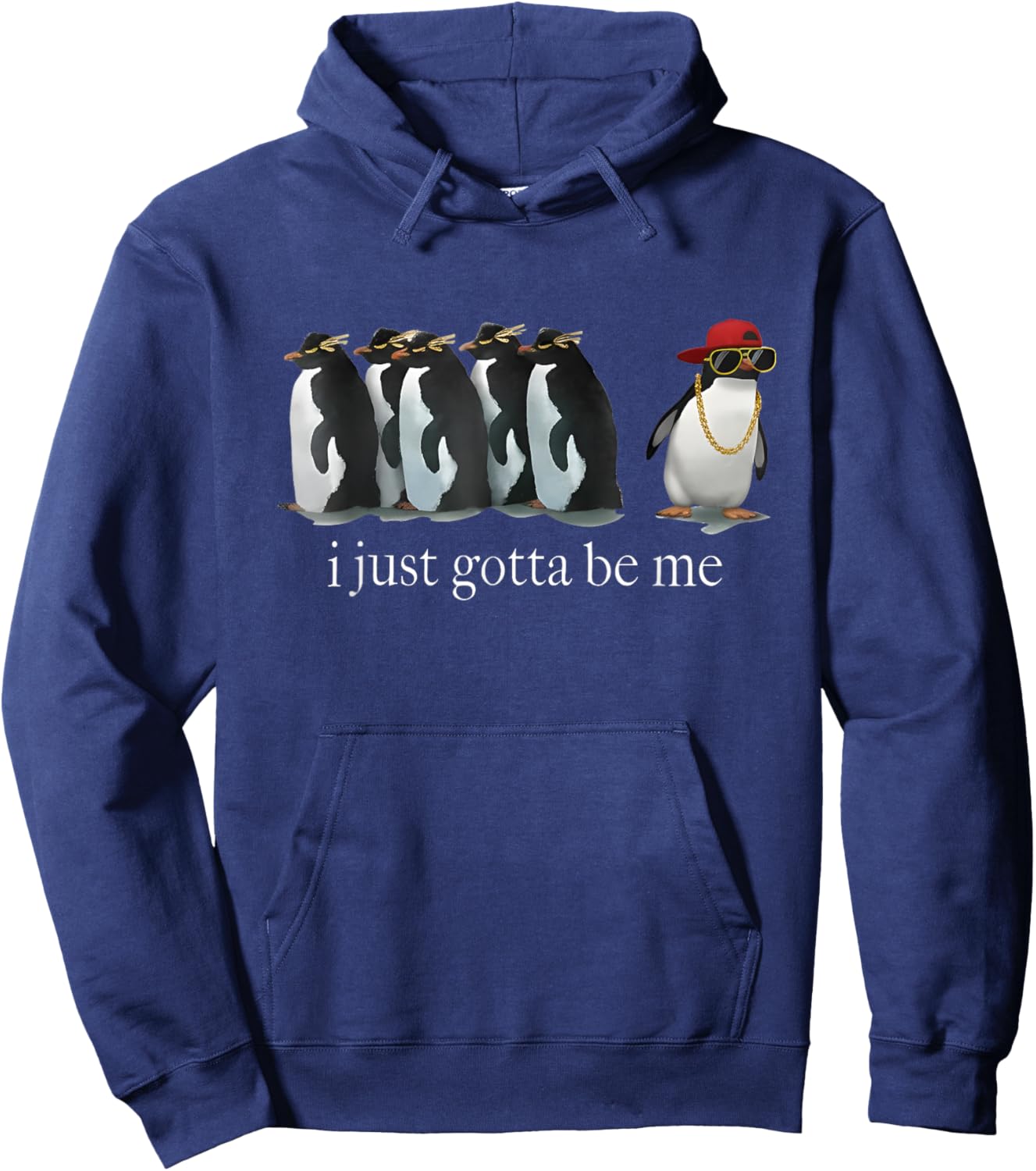 Funny I Just Gotta Be Me Penguin Women Hoodie - Hoodie | Navy