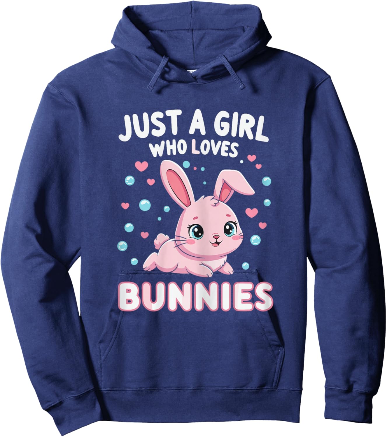 Kawaii Bunny Just A Girl Who Loves Bunnies Shirts for Girls Hoodie - Hoodie | Navy