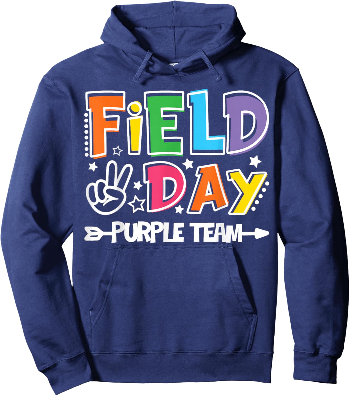 Field Day Purple Team Funny for Teacher Kids Field Day Games Hoodie - Hoodie | Navy