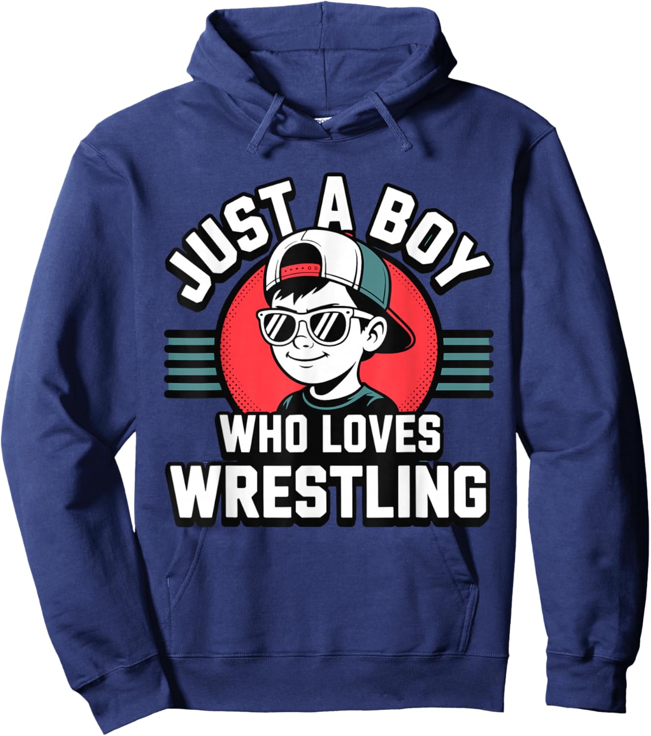 Just A Boy Who Loves Wrestling Hoodie - Hoodie | Navy