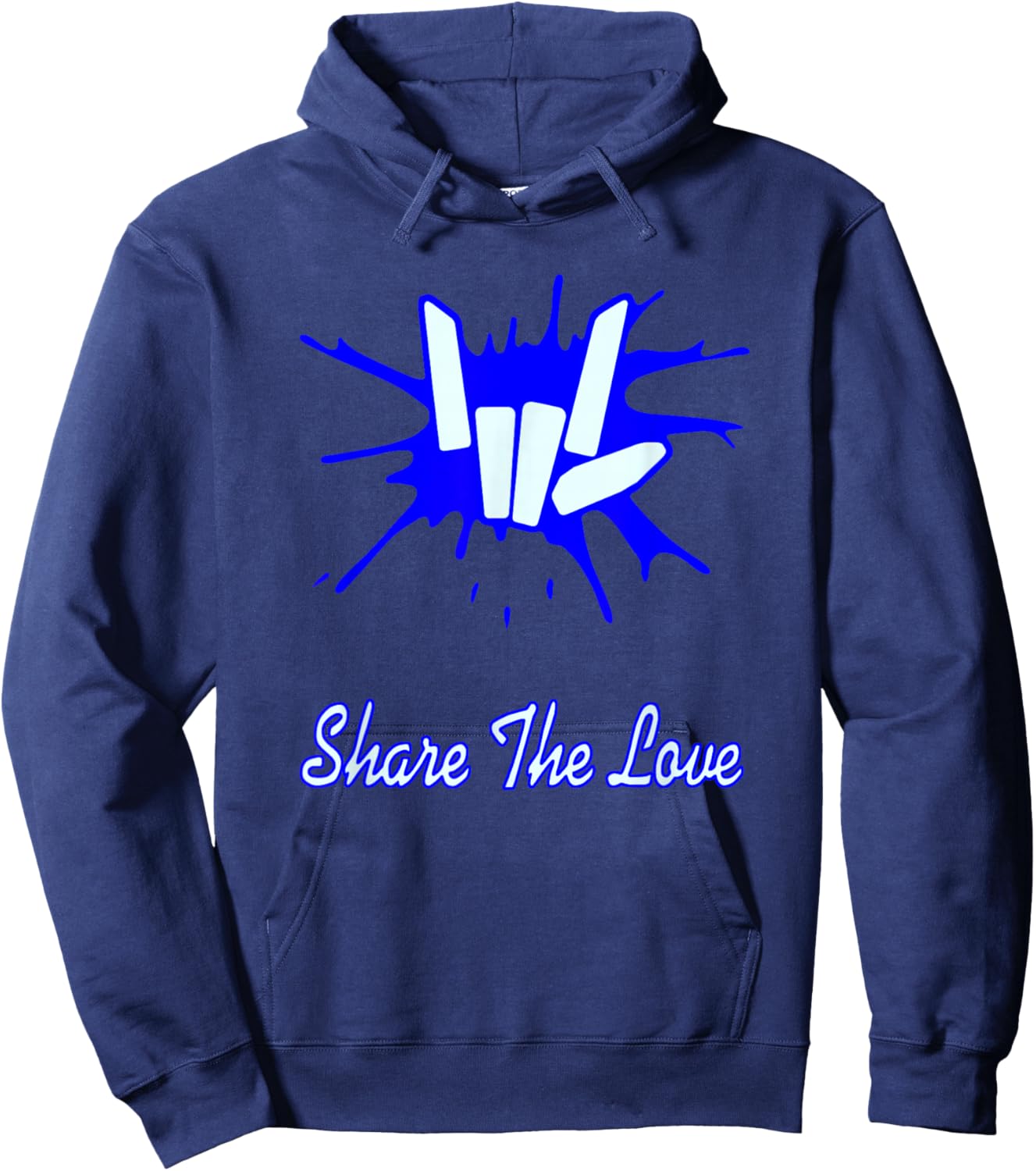 Sharer Share The Love Birthday Gifts for Kids and Youth Hoodie - Hoodie | Navy