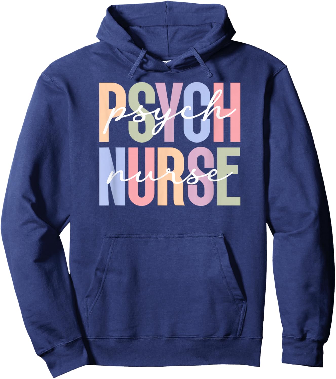 Boho Psych Nurse Appreciation Psychiatric Nurse Hoodie - Hoodie | Navy