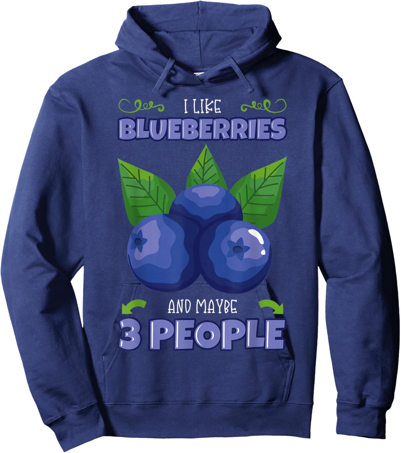 Blueberries Accessory Fruits Foodie Cookies Fruitivore Hoodie - Hoodie | Navy