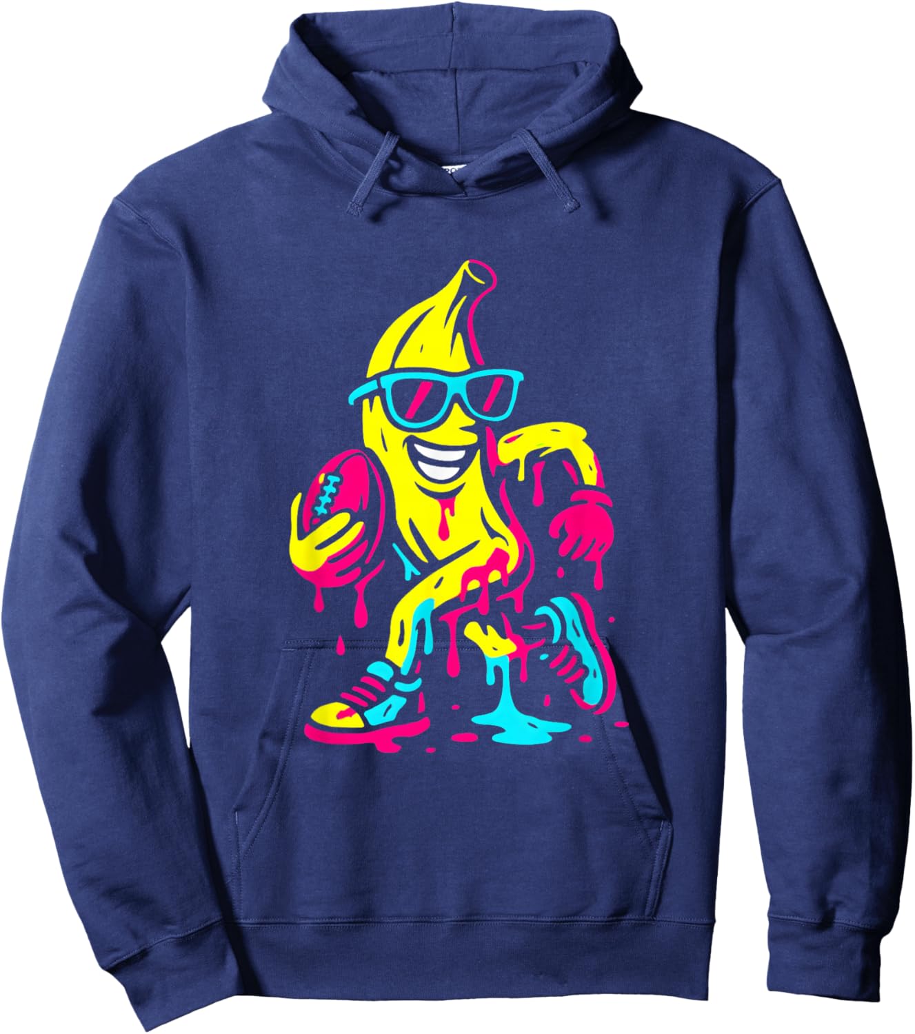 Banana Football Drip Funny Kids Youth Boys Girls Hoodie - Hoodie | Navy