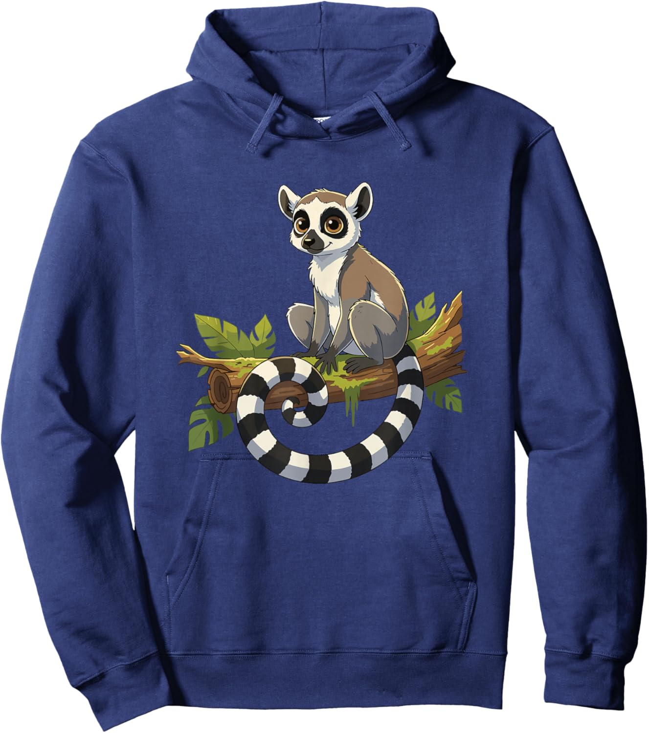 Cute Ring Tailed Lemur Jungle Madagascar Animal Hoodie - Hoodie | Navy