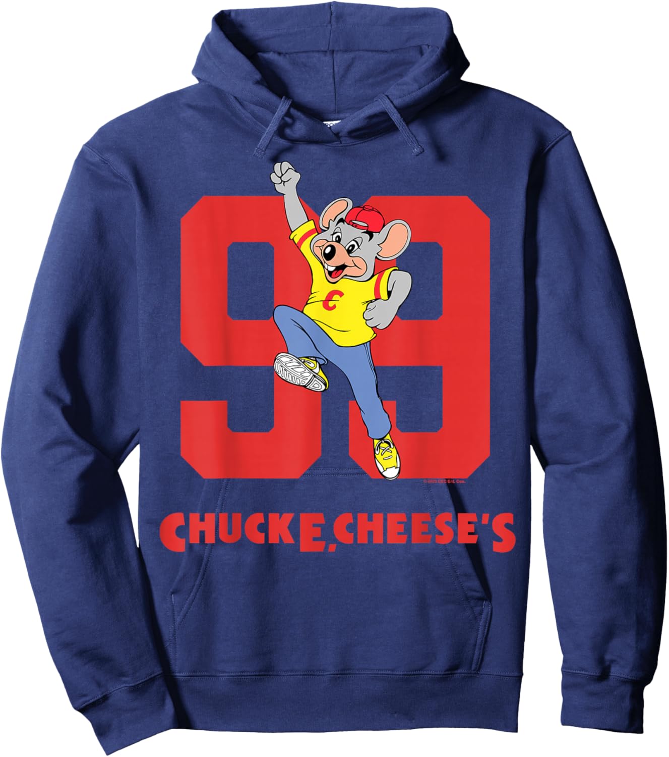 Chuck E. Cheese Number 99 Super Jump Retro 90's Art Design Hoodie - Hoodie | Navy