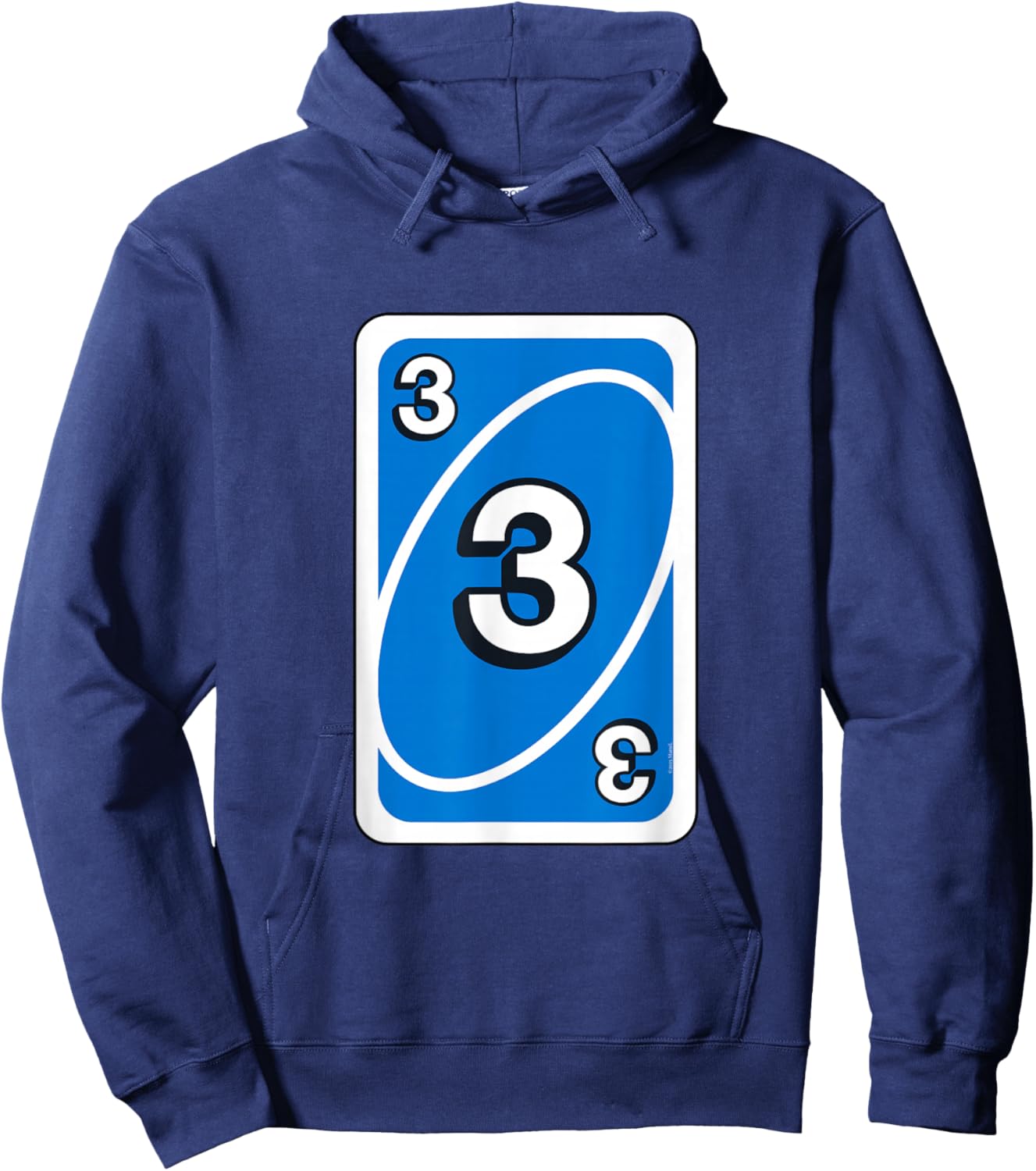 UNO Halloween Blue 3" Card Hoodie - Hoodie | Navy