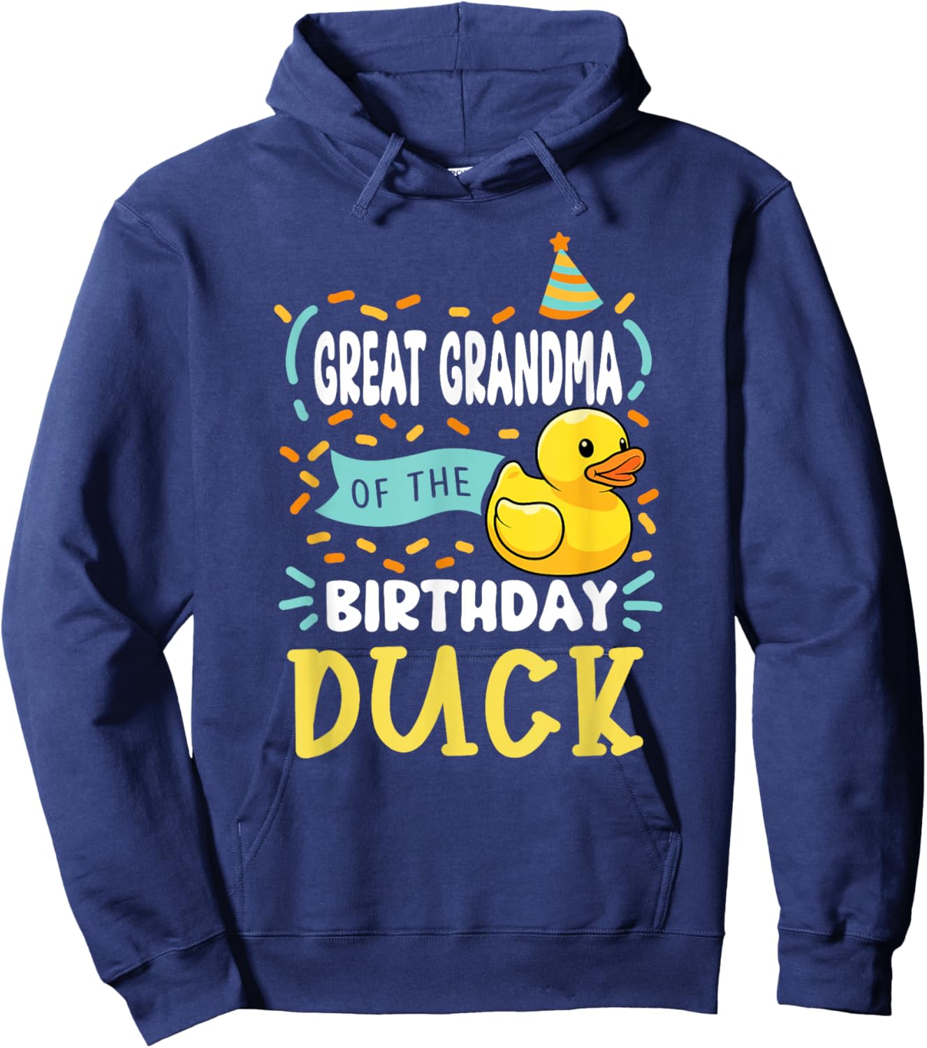 Great Grandma of The Birthday Duck Boy Rubber Duck Bday Hoodie - Hoodie | Navy
