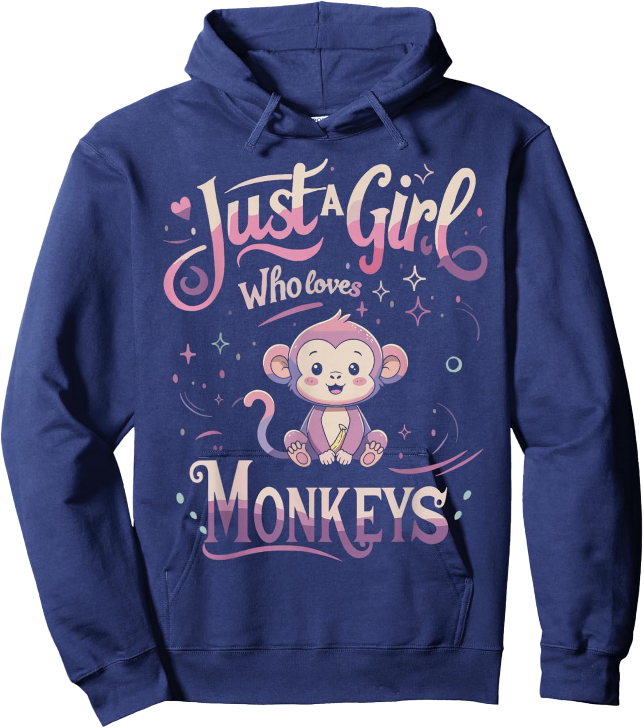Monkey Shirt Cute Men Women Hoodie - Hoodie | Navy