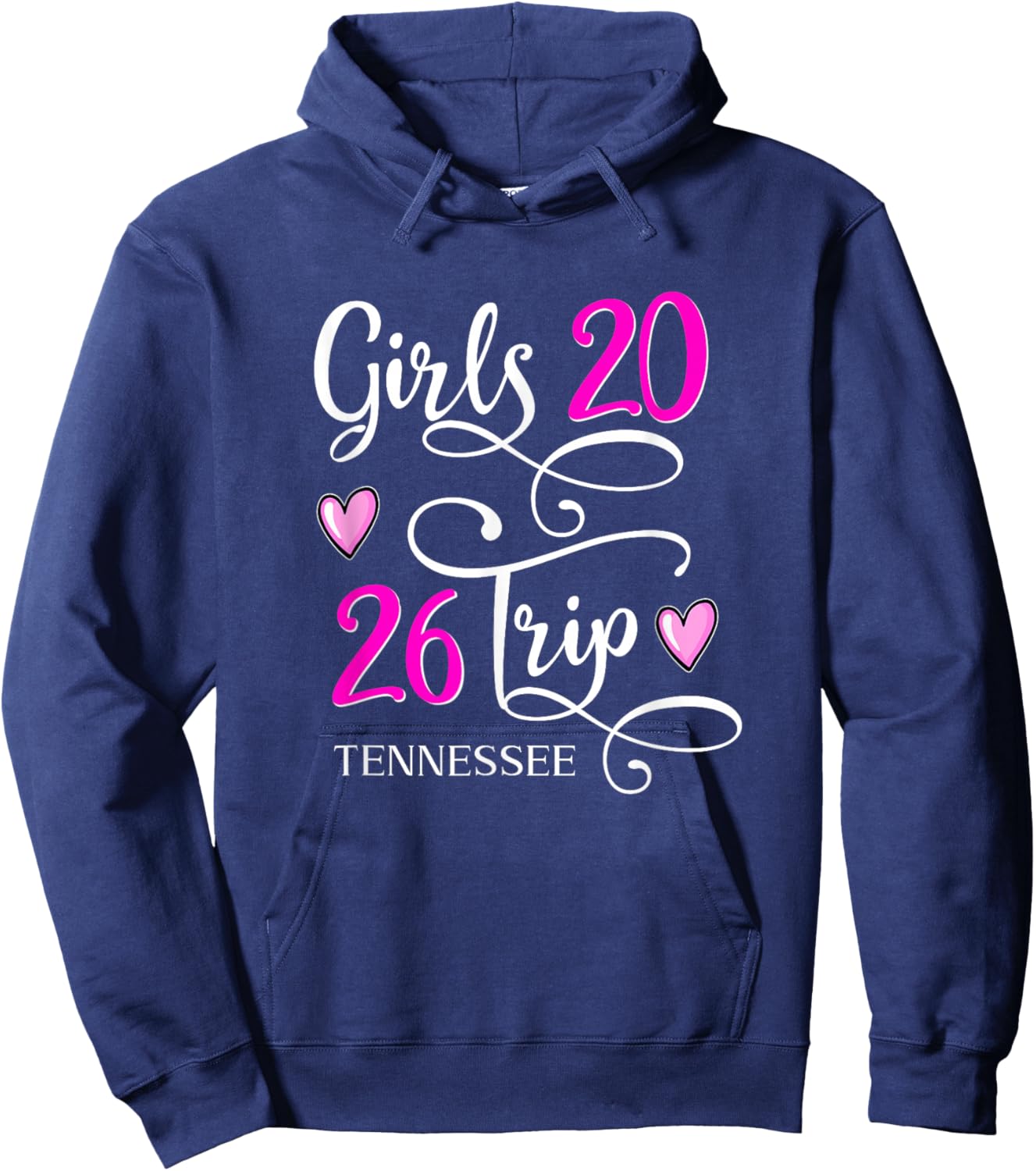 Girls Trip 2026 Tennessee Vacation Group Matching Hoodie - Hoodie | Navy