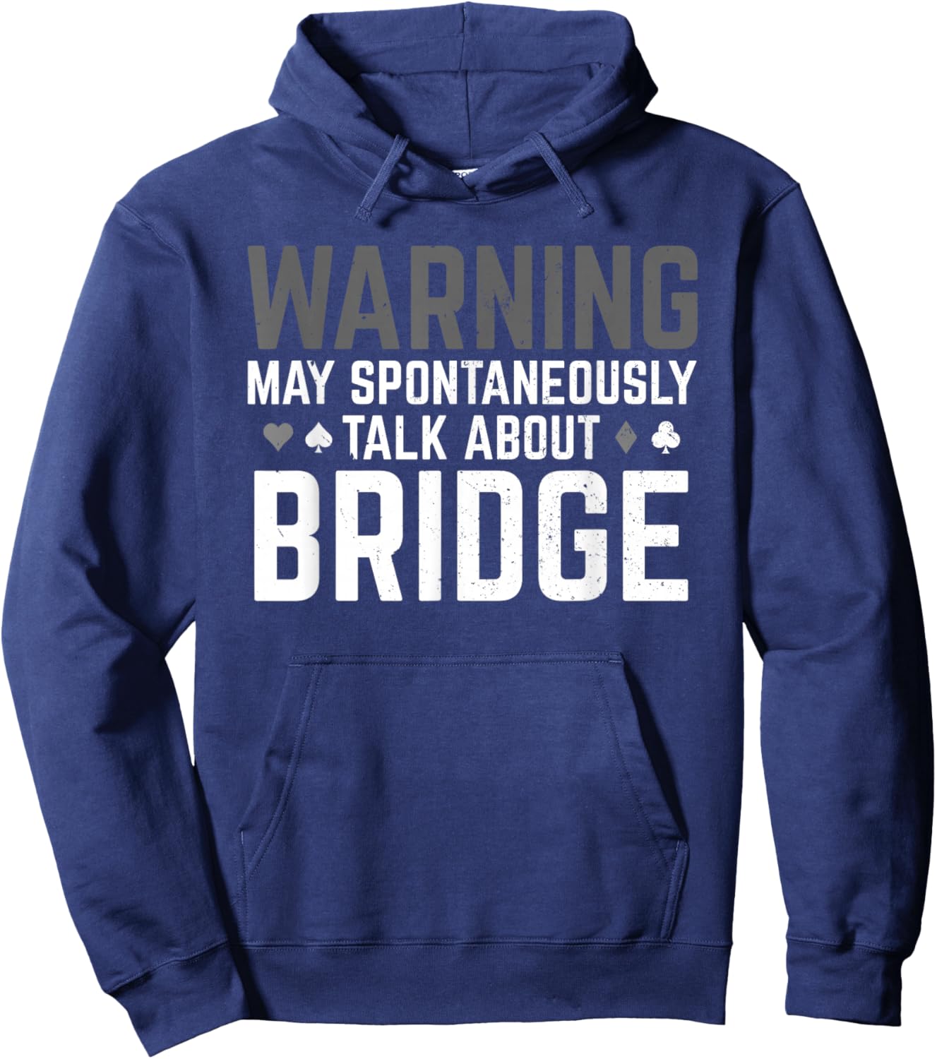 Funny Bridge Design Women Card Game Bridge Player Hoodie - Hoodie | Navy