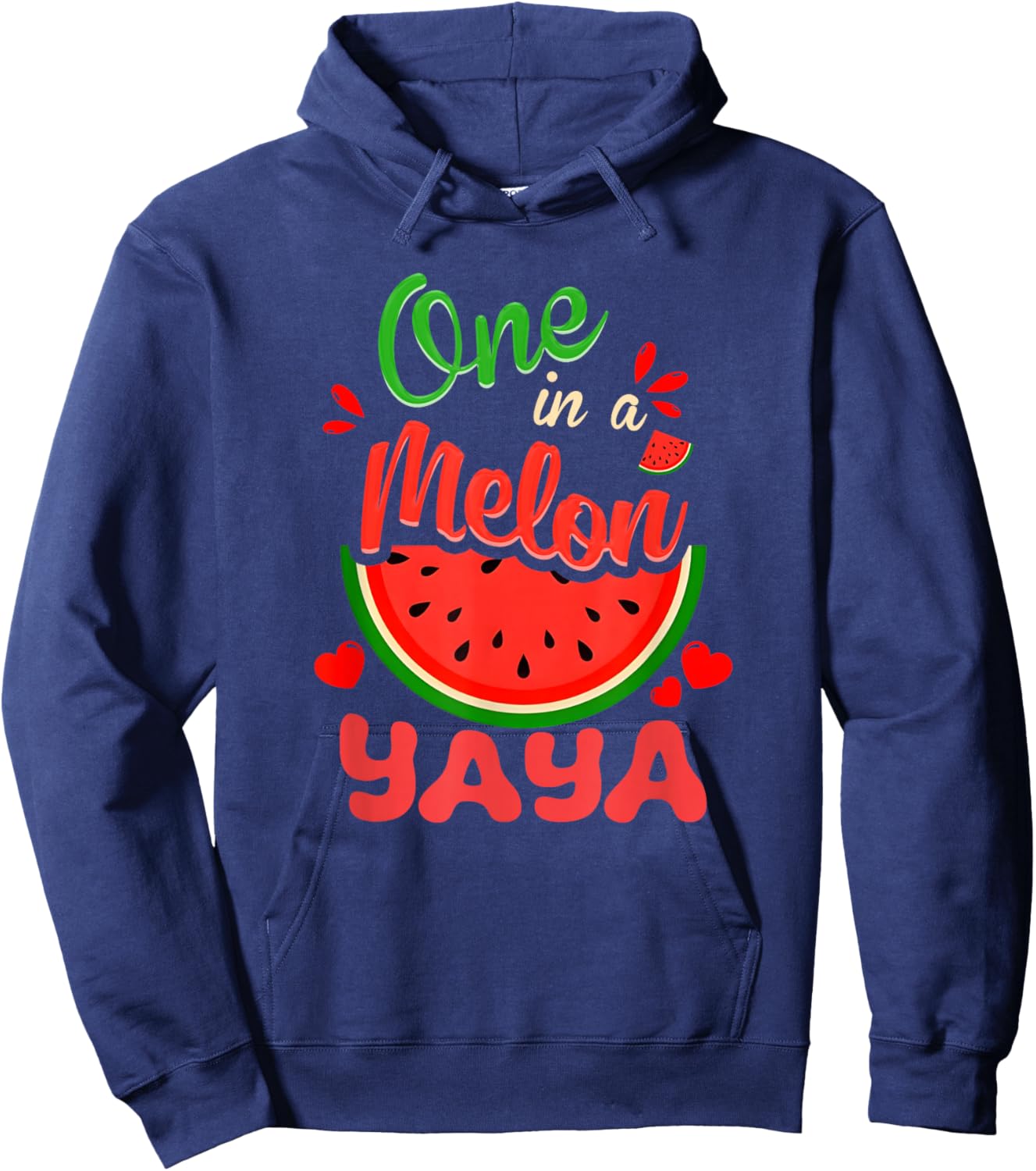 One in a Melon Yaya 1st Birthday Party Family Matching Hoodie - Hoodie | Navy