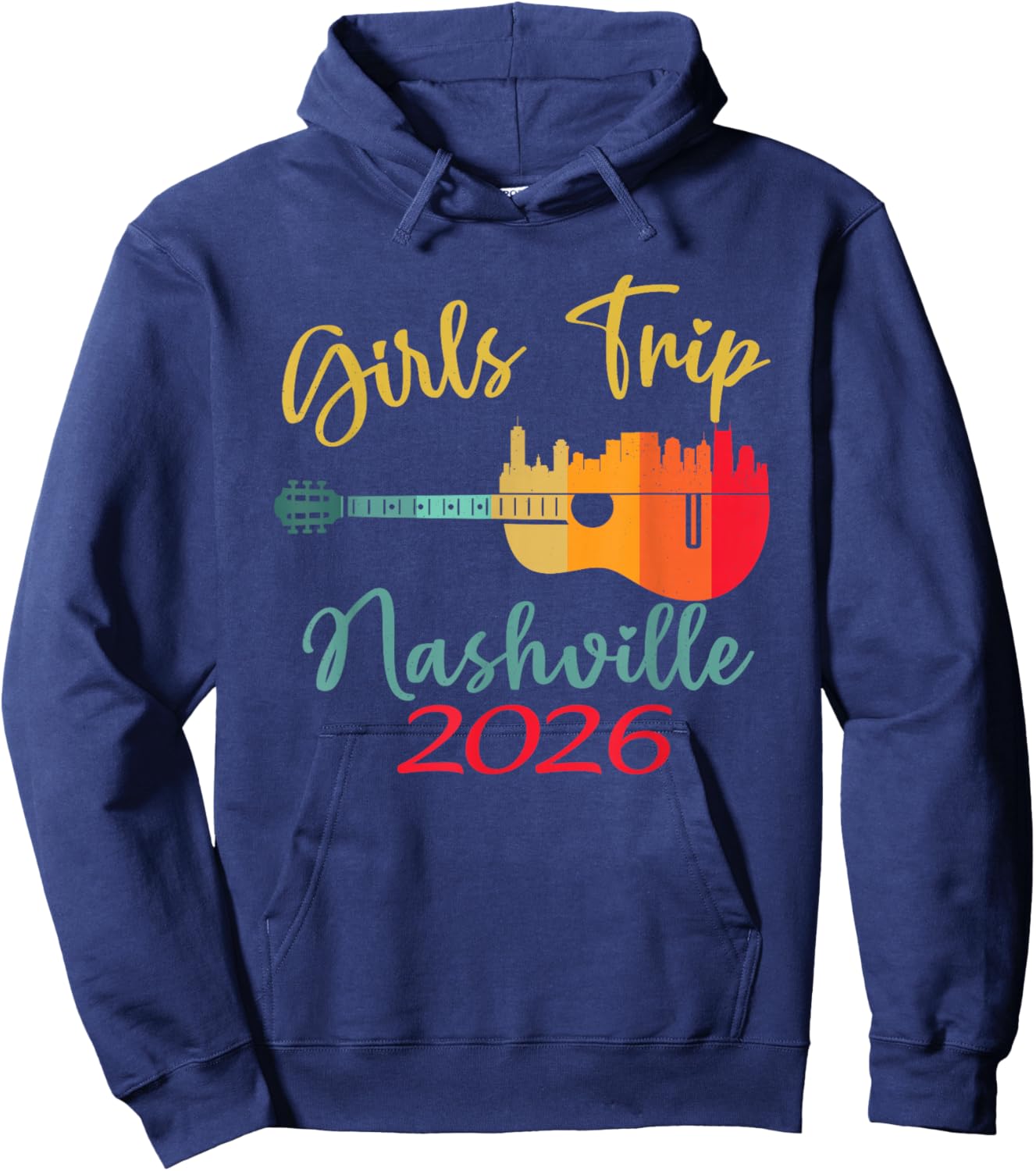 Nashville Country Music Girls Trip 2026 Guitar Weekend Hoodie - Hoodie | Navy