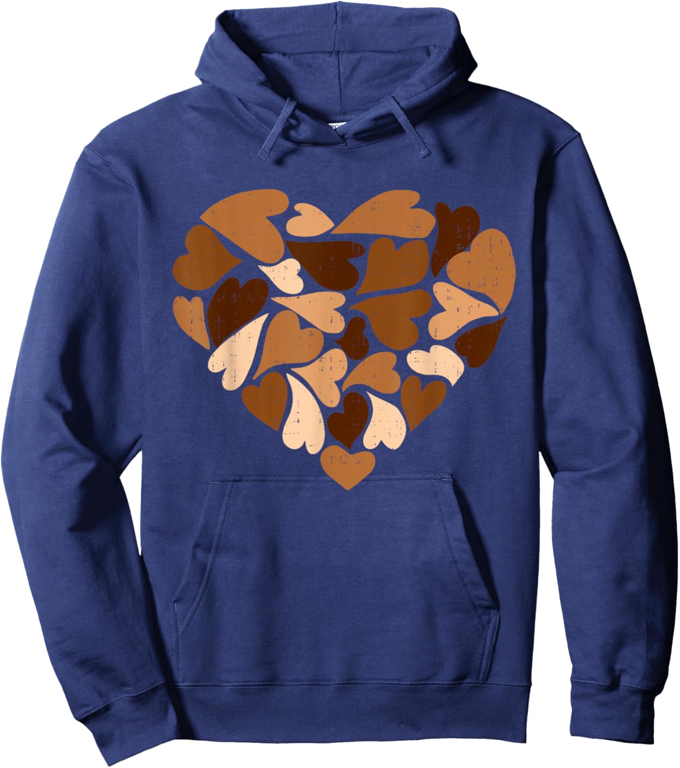 Black History Month Heart Melanin African Girls Kids Hoodie - Hoodie | Navy