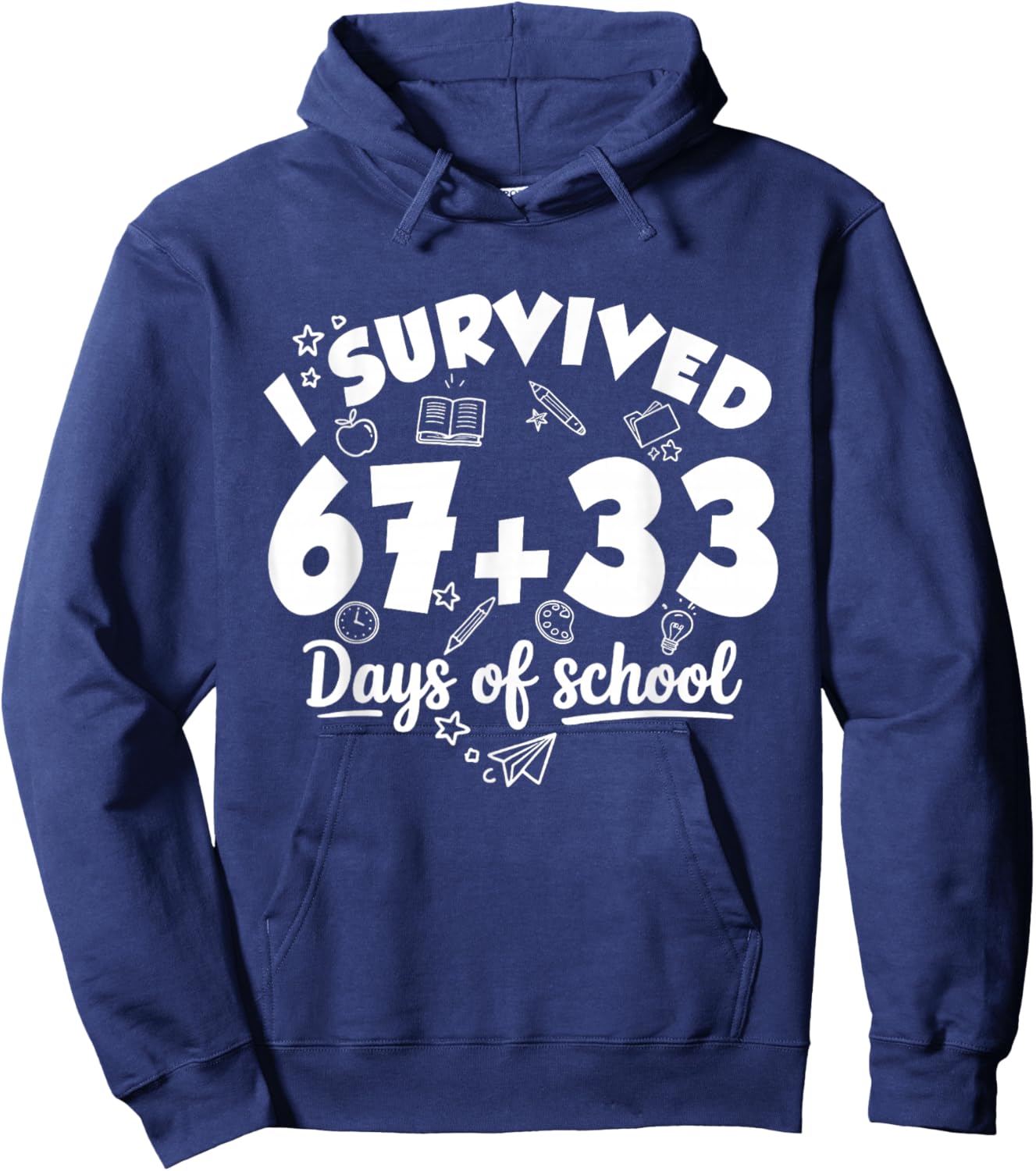 for Teacher Kids 100th Days Hoodie - Hoodie | Navy