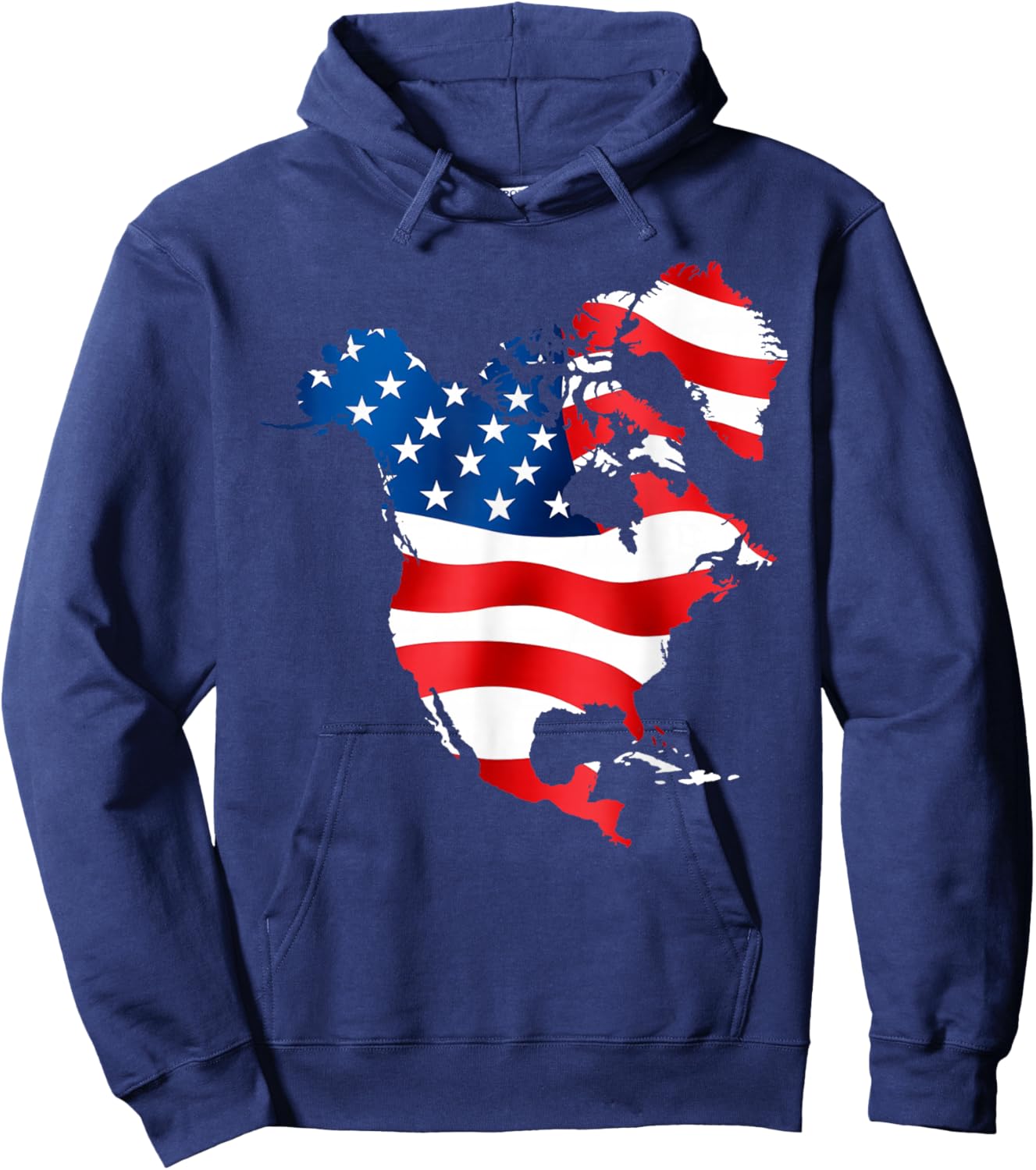 It’s Our Continent Us Map Patriotic Hoodie - Hoodie | Navy