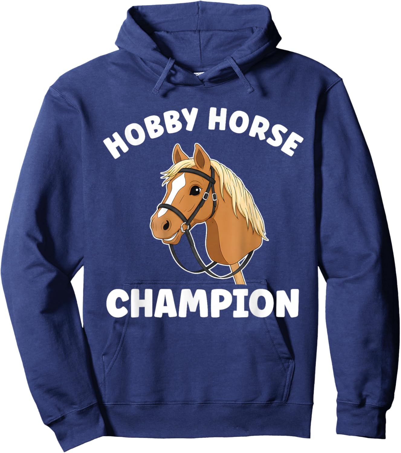 Hobby Horse Champion Horsing Competition Funny Boys Girls Hoodie - Hoodie | Navy