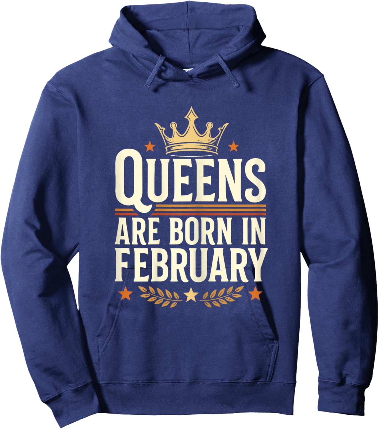 Queens are Born in February Hoodie - Hoodie | Navy