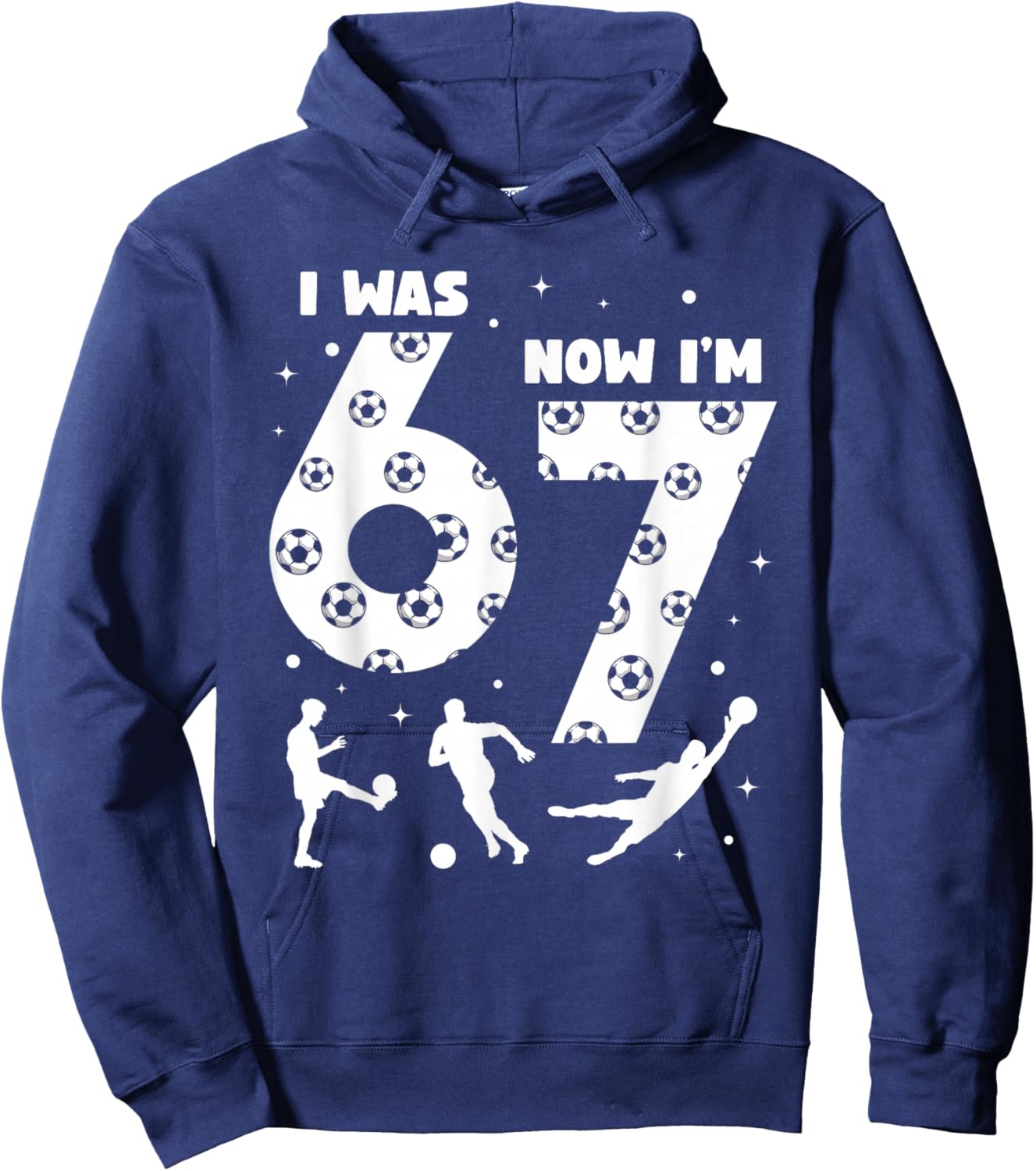 I was 6 Now I'm 7 Kids Soccer 7 Year Old Birthday 67 Boys Hoodie - Hoodie | Navy