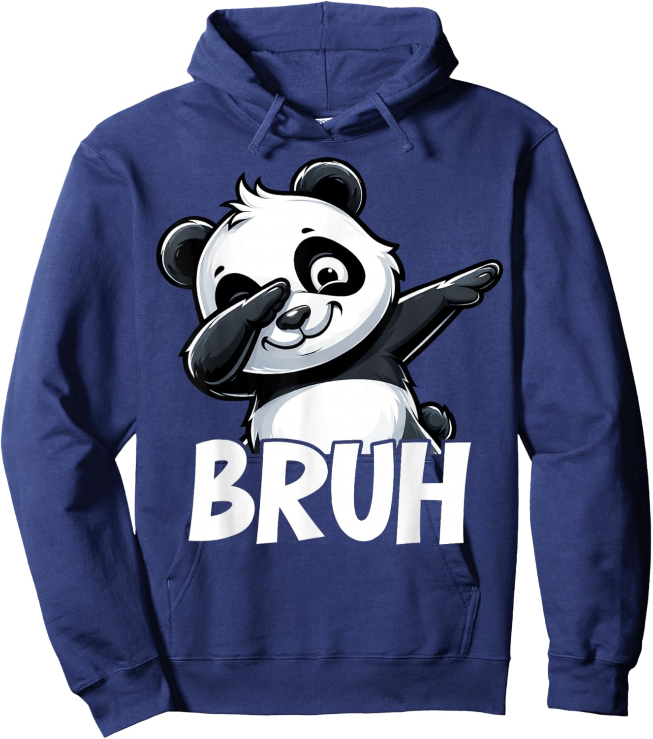 Funny Bruh Cute Dabbing Panda Lover Kid Boy Girl Toddler Hoodie - Hoodie | Navy