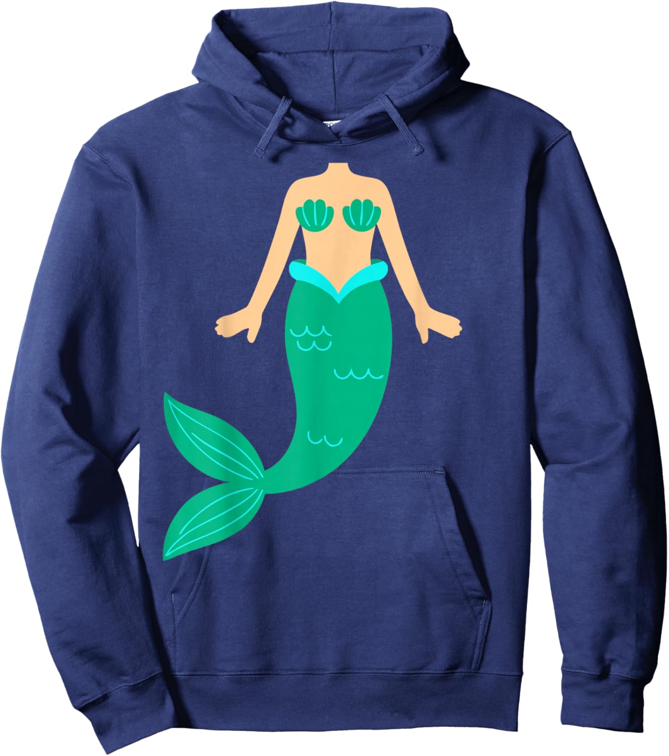 Mermaid Shirt Adult Men Women Kids Body Mermaid Costume Hoodie - Hoodie | Navy