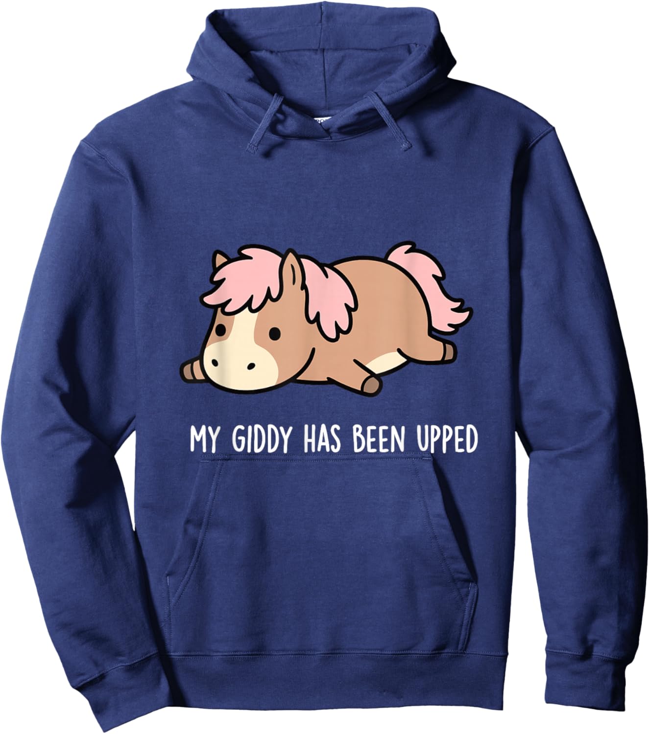 Funny Horse Meme Kawaii Sarcastic Humor Women Girls Hoodie - Hoodie | Navy