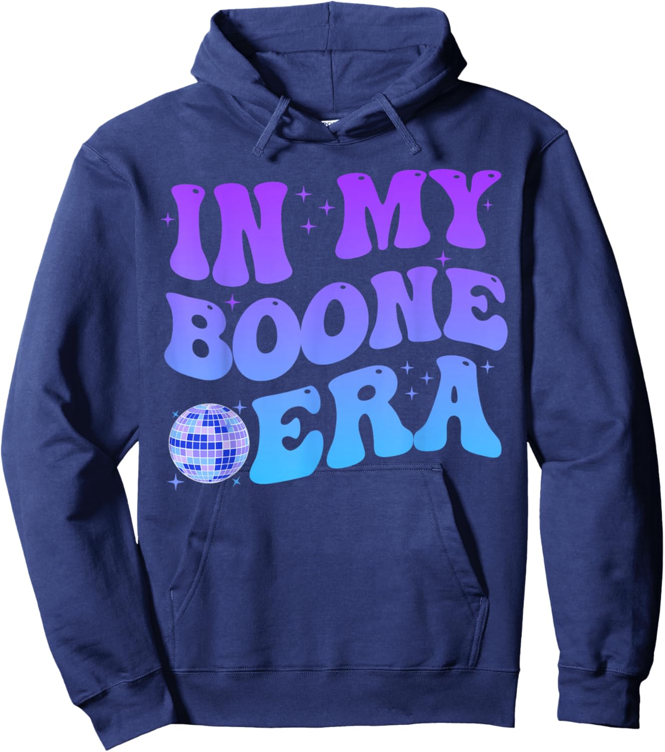 in My Boone Era Funny Boone Heart Men Women Kids Groovy Hoodie - Hoodie | Navy