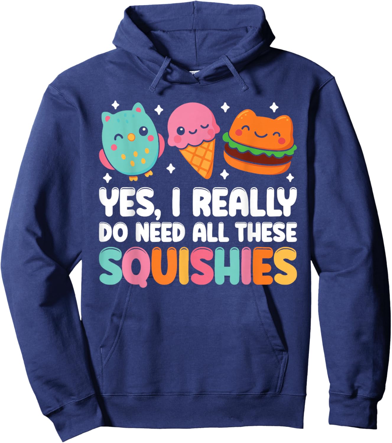 Toddler Squishy Girls Squishies Boys Squish Squad Hoodie - Hoodie | Navy
