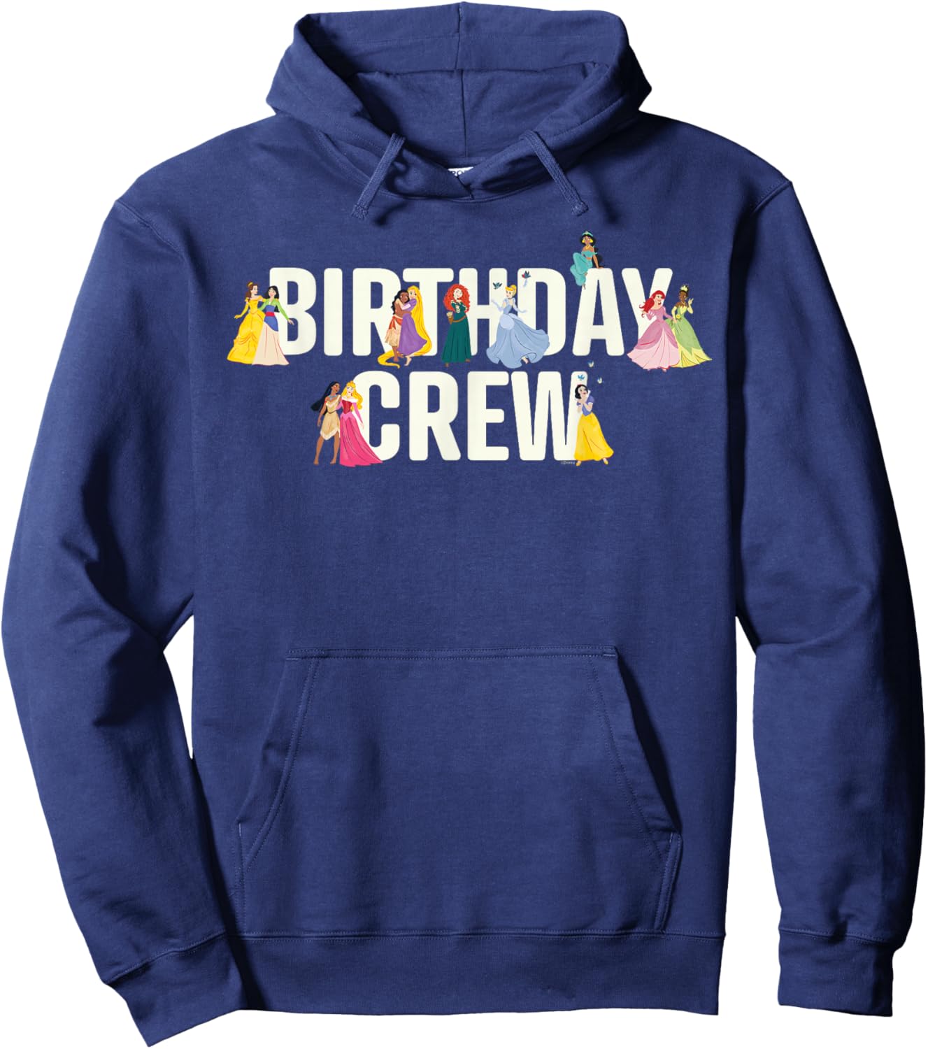 Disney Princess Squad Birthday Crew Matching Birthday Party Hoodie - Hoodie | Navy