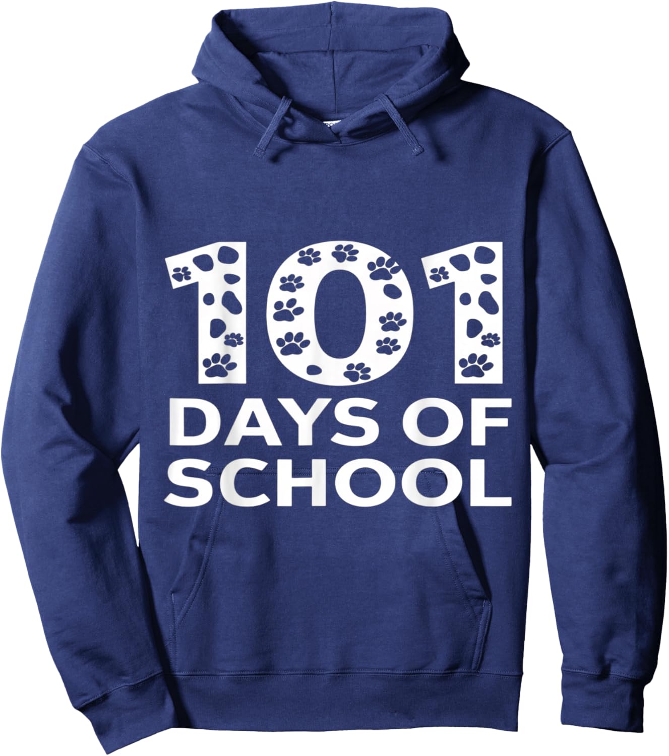 Happy 101 Days School Cute Dog 100 Days Smarter Student Kids Hoodie - Hoodie | Navy