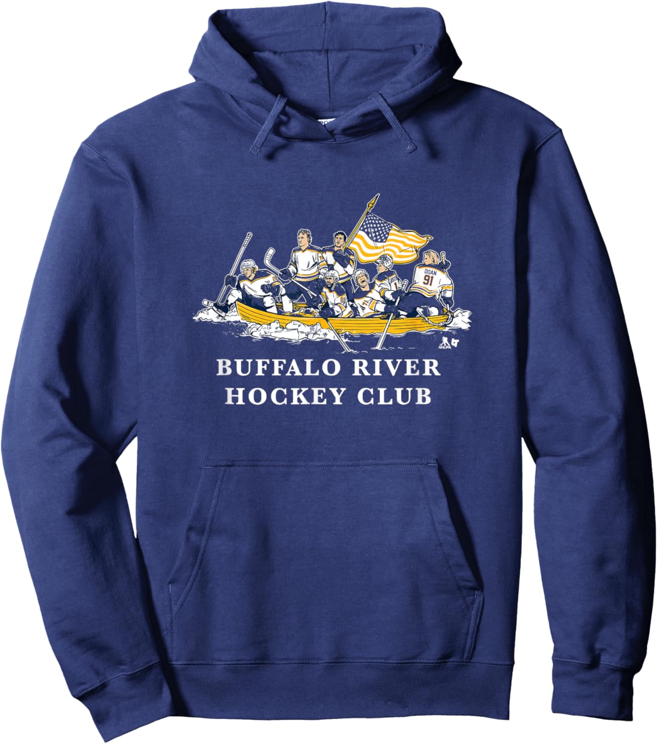 Buffalo River Hockey Crossing - Buffalo Hockey Hoodie - Hoodie | Navy