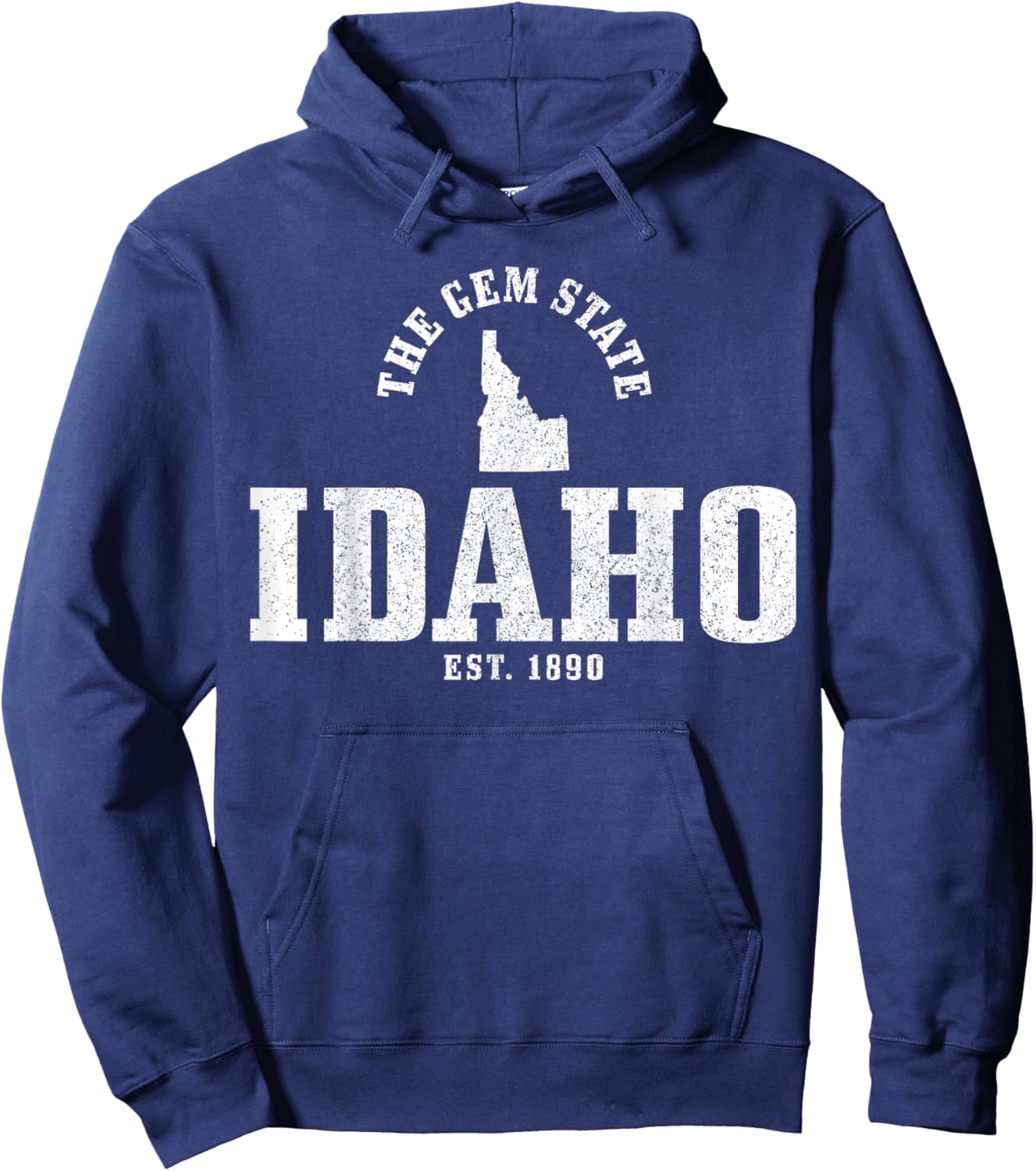 Idaho The Gem State Est. 1890 Pride Vintage Idaho Hoodie - Hoodie | Navy