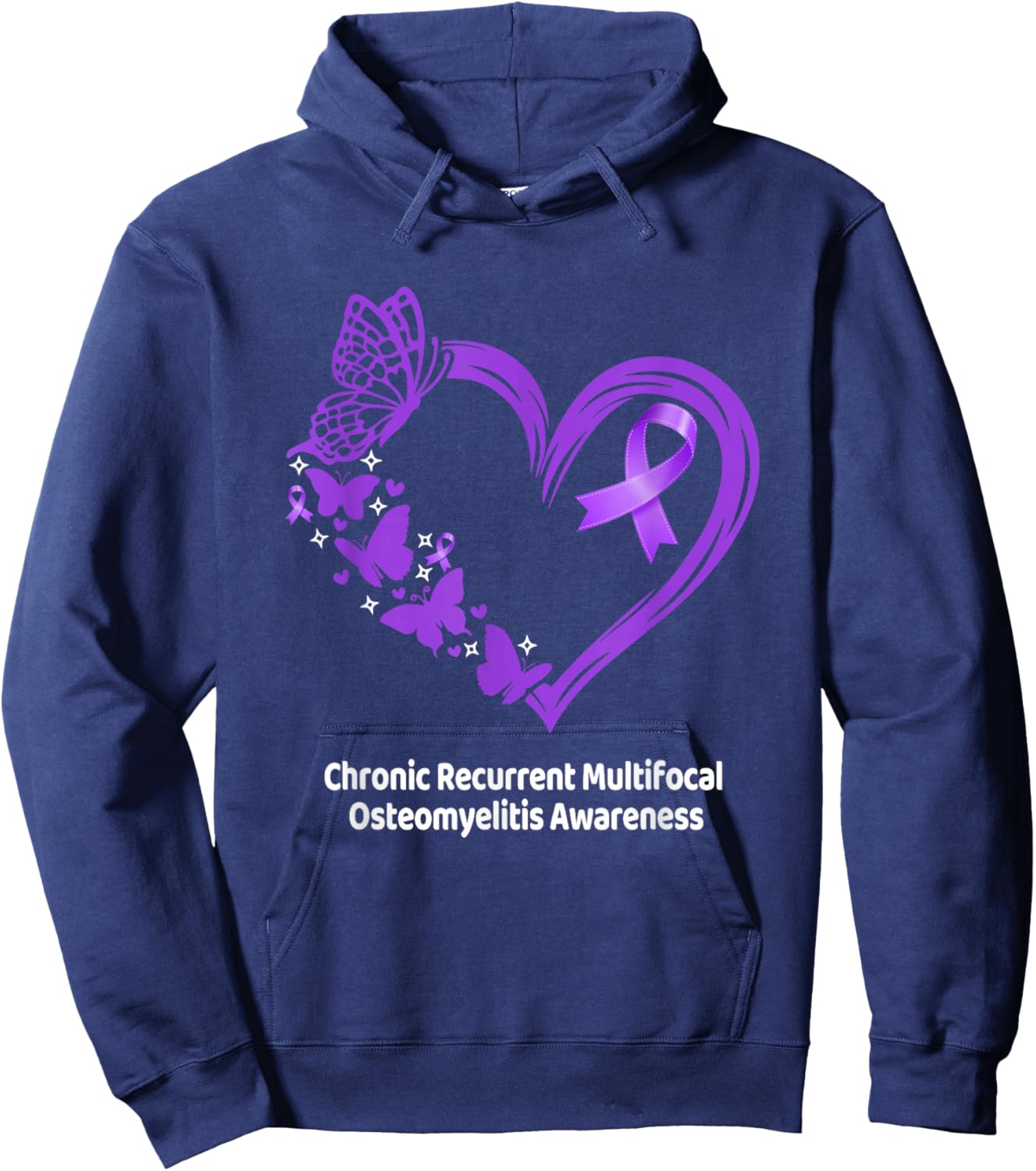 CRMO Awareness Chronic Recurrent Multifocal Osteomyelitis Hoodie - Hoodie | Navy