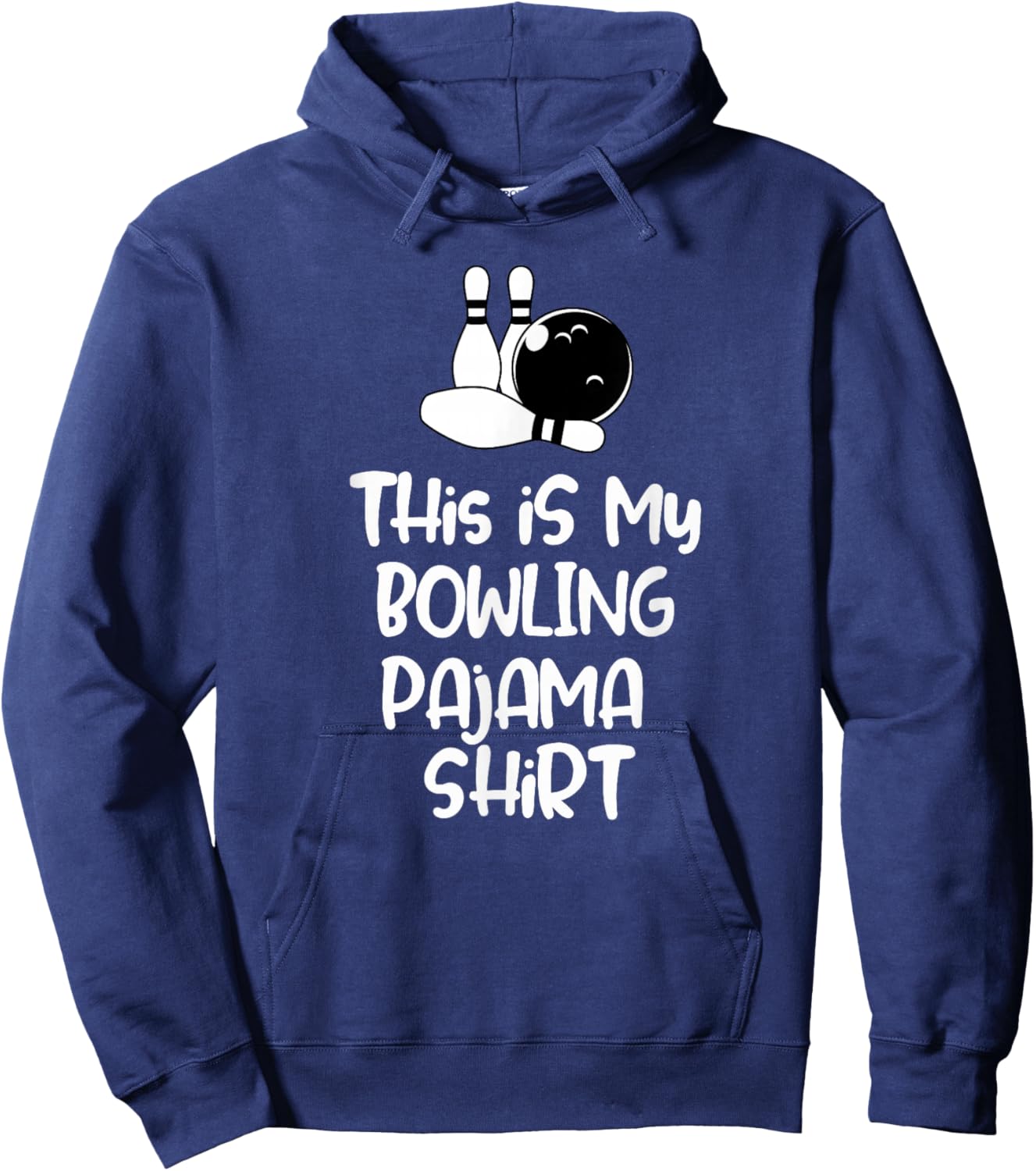 This is My Bowling Pajama Shirt Women Kids Hoodie - Hoodie | Navy
