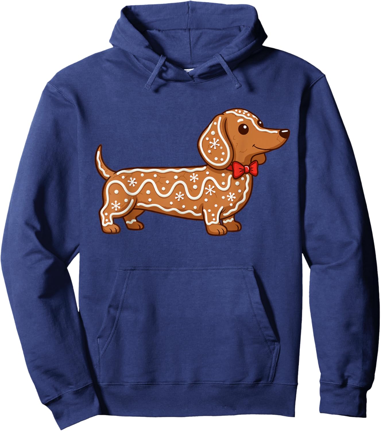 Dachshund Christmas Gingerbread Cookie Weiner Dog Lover Hoodie - Hoodie | Navy