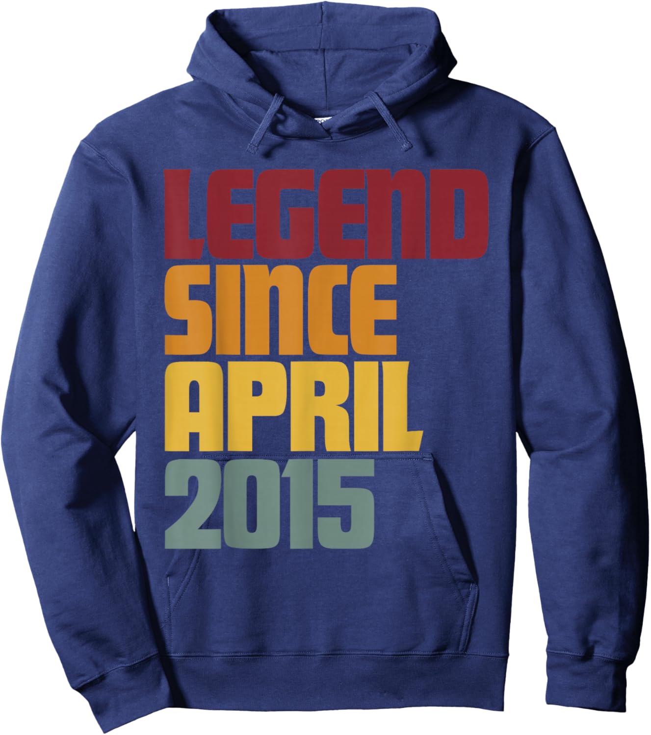 Legend Since April 2015 11th Birthday - Vintage Funny Hoodie - Hoodie | Navy