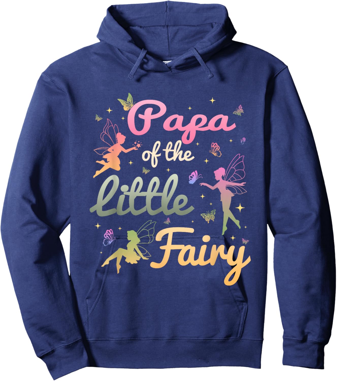 Papa of The Little Fairy 1St Birthday Girl Fairytale Hoodie - Hoodie | Navy