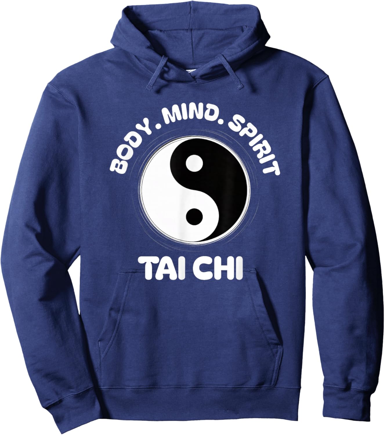 Tai Chi Body Mind Wellness Meditation Ying Yang Spiritual Hoodie - Hoodie | Navy