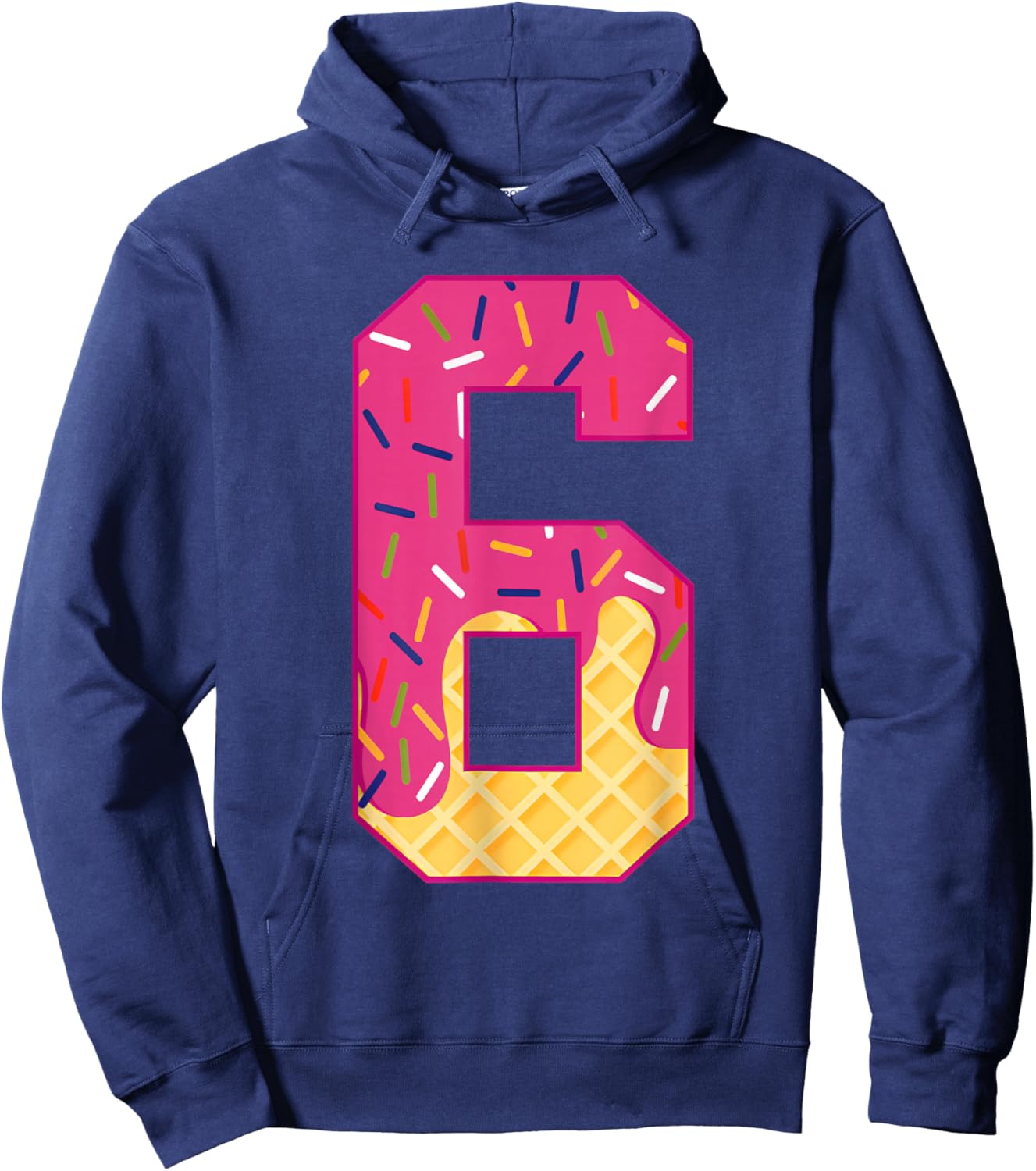 Number 6 Ice Cream Drip 67 Meme Couple Halloween Costume Hoodie - Hoodie | Navy