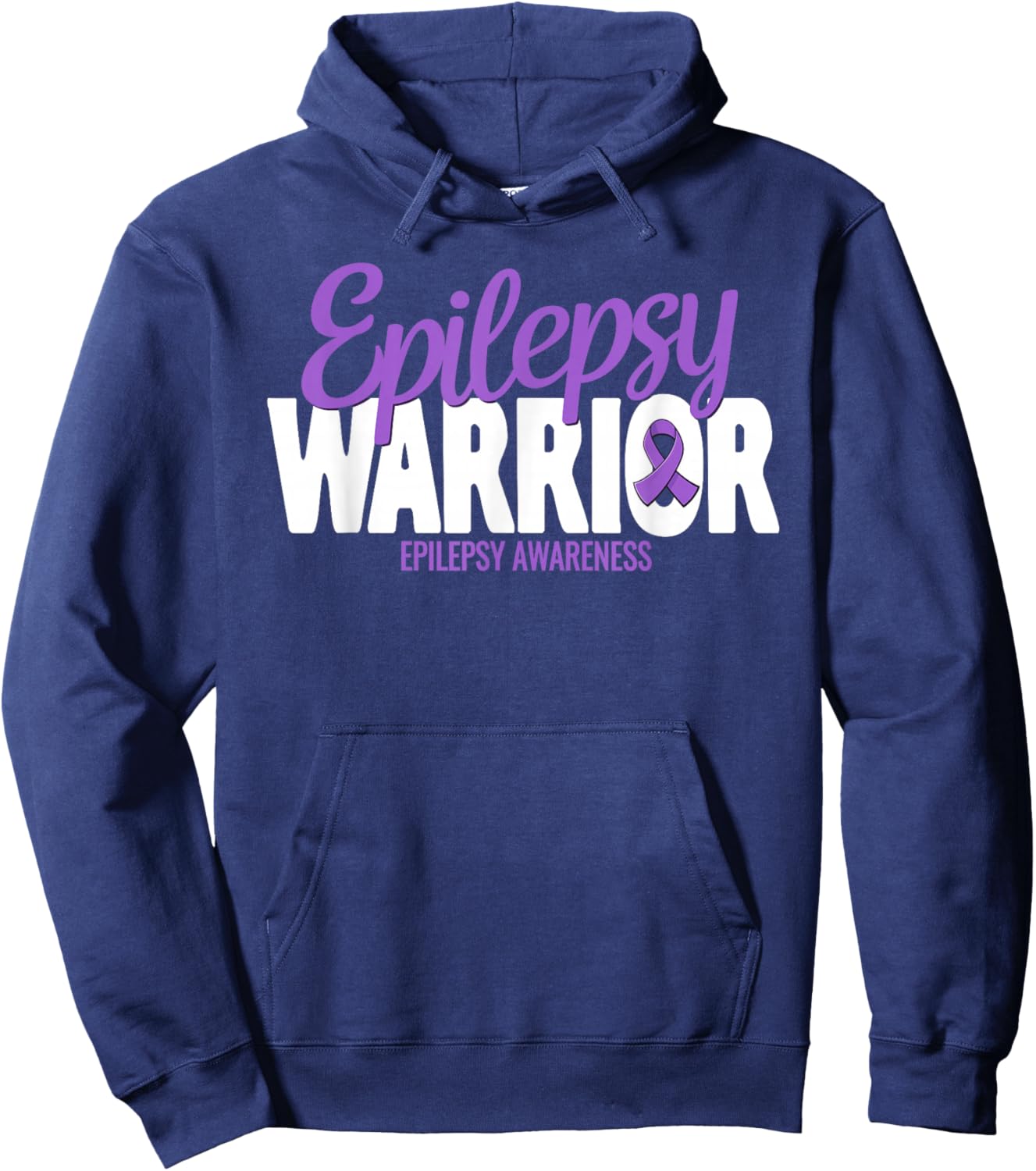 Epilepsy Awareness Month Family Support Epilepsy Warrior Hoodie - Hoodie | Navy