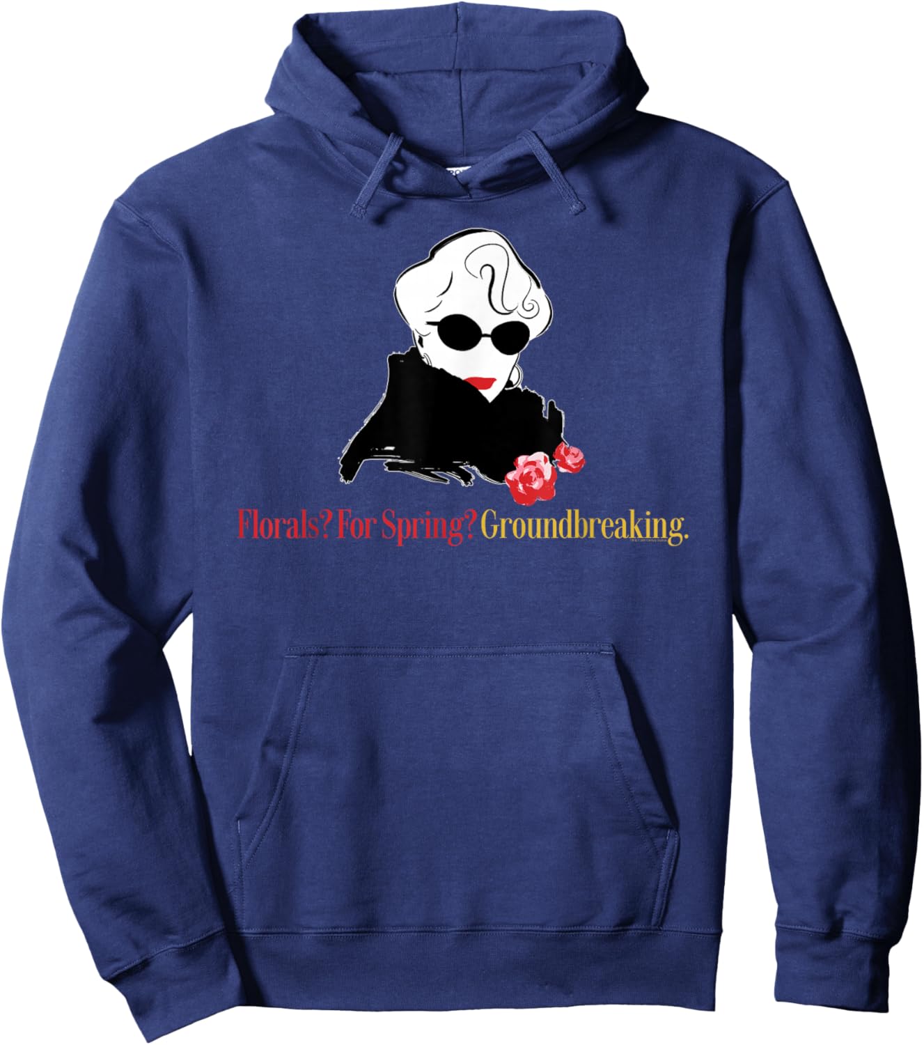 The Devil Wears Prada Miranda Florals? for Spring? Quote Hoodie - Hoodie | Navy