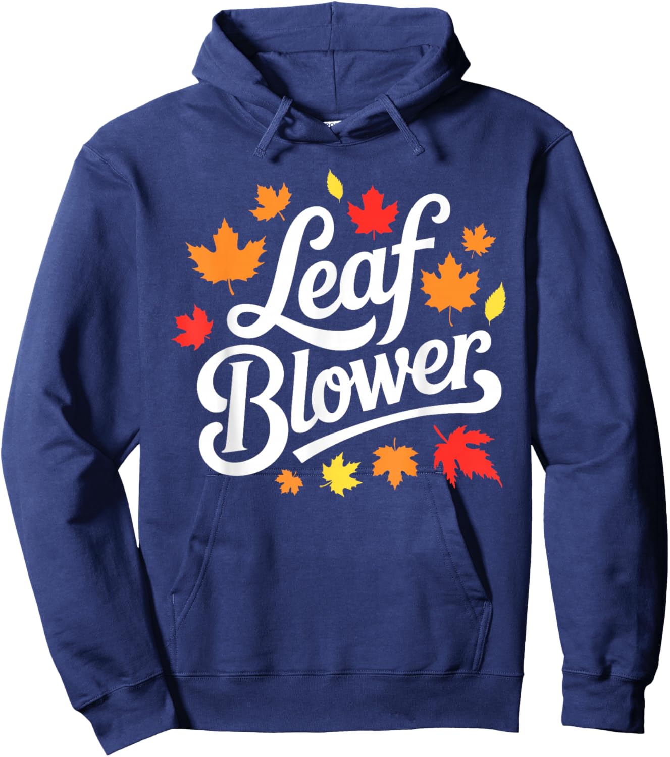Very Spooktacular Fall Leaf Blower Sucking Leaf Blowers Hoodie - Hoodie | Navy