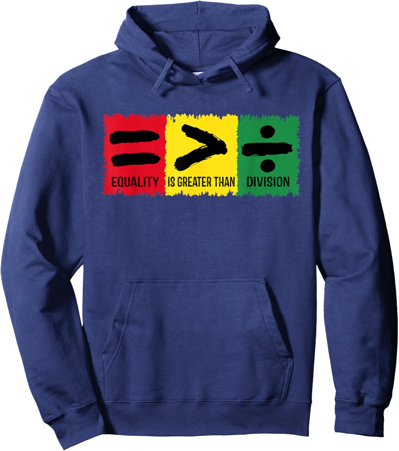 Black History Equality Greater Than Division Women Men Kids Hoodie - Hoodie | Navy