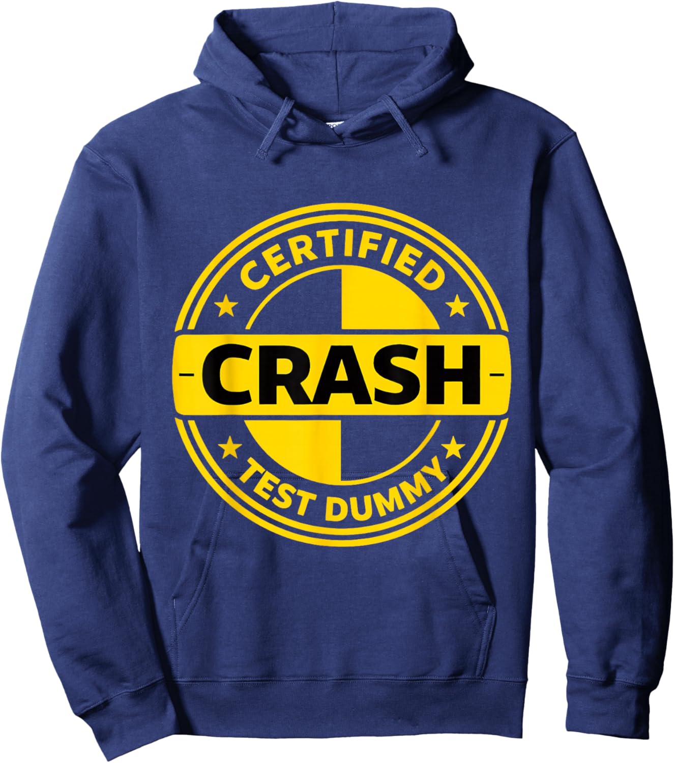Certified Crash Test car acciden Survivor Meme Recovery Hoodie - Hoodie | Navy