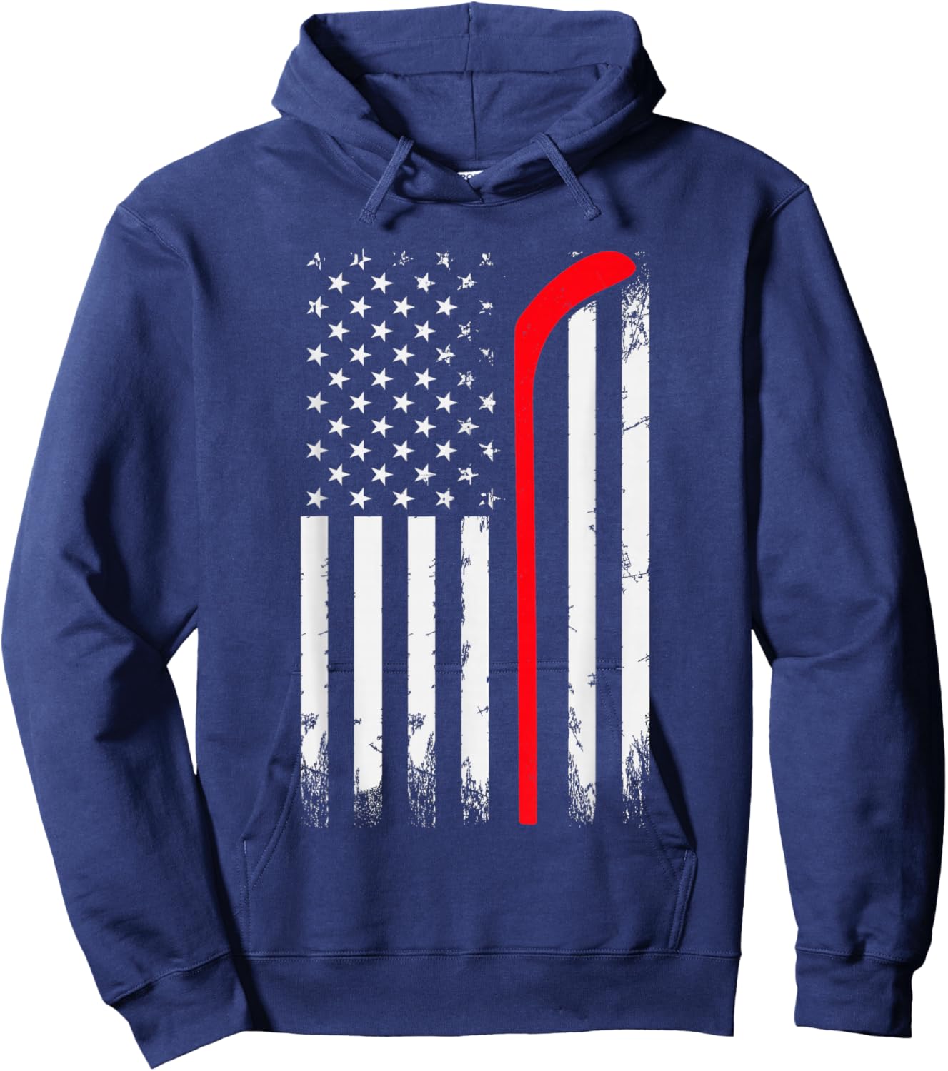 Ice Hockey US Flag Player & Fan Lovers American Ice Hockey Hoodie - Hoodie | Navy