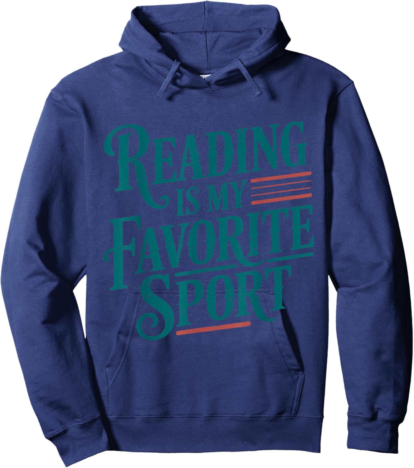 Funny Reading is My Favorite Sport Reader Book Worm Hoodie - Hoodie | Navy