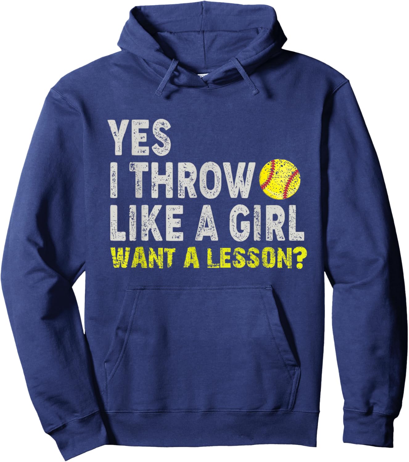 Softball Girls Throw Like Champions Hoodie - Hoodie | Navy