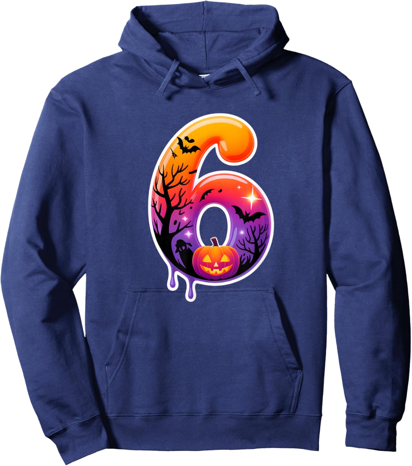 Six Seven 67 6 7 Meme Design Funny Ice Cream Drip Costume Hoodie - Hoodie | Navy